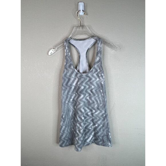 Lululemon Women's Chevron‎ Cool Racerback Tank Top Blazer Fossil Gray Size - Picture 1 of 16